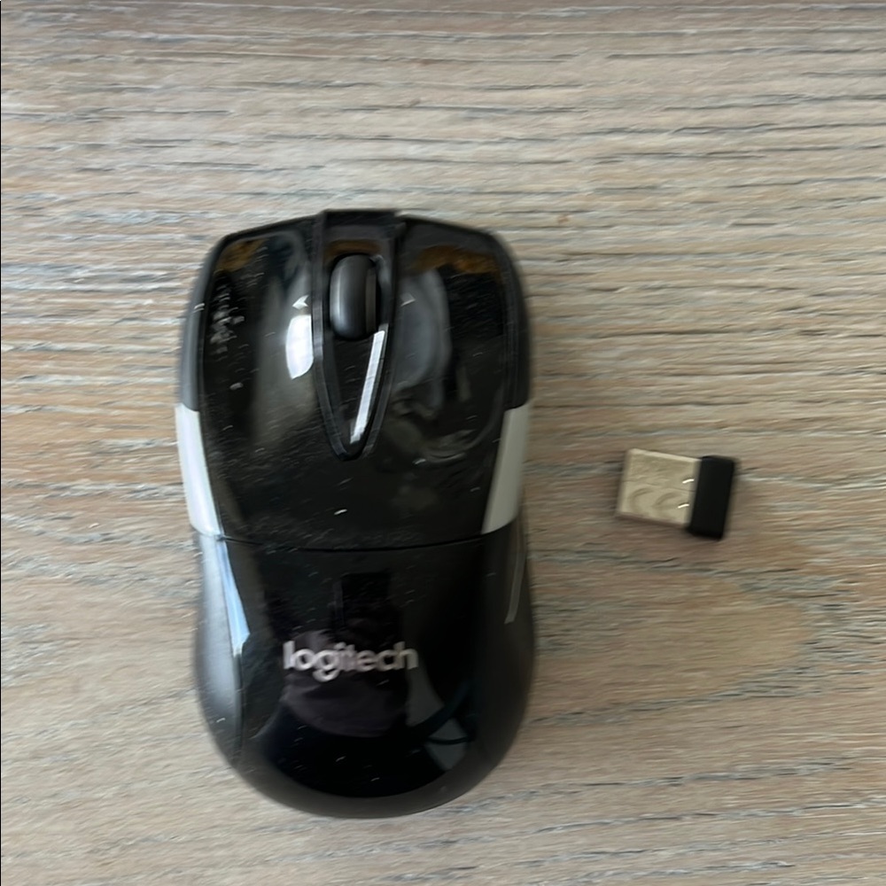 Logitech Glossy Black Wireless Mouse